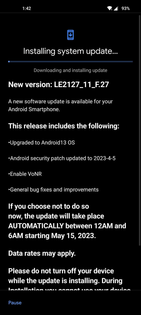 OnePlus 9 T-Mobile Android 13