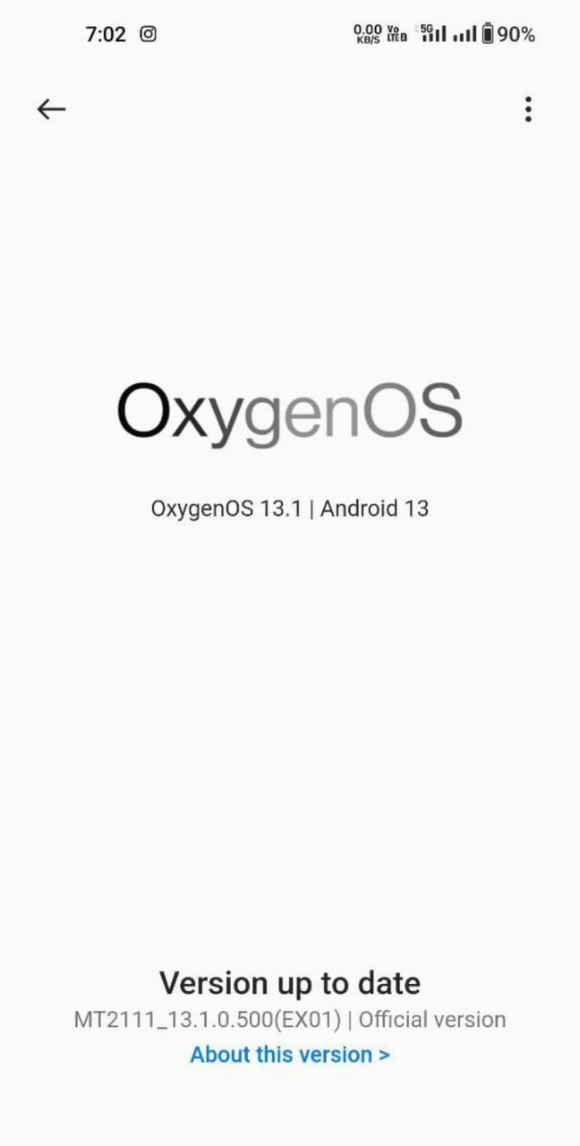 OnePlus 9RT OxygenOS 13.1