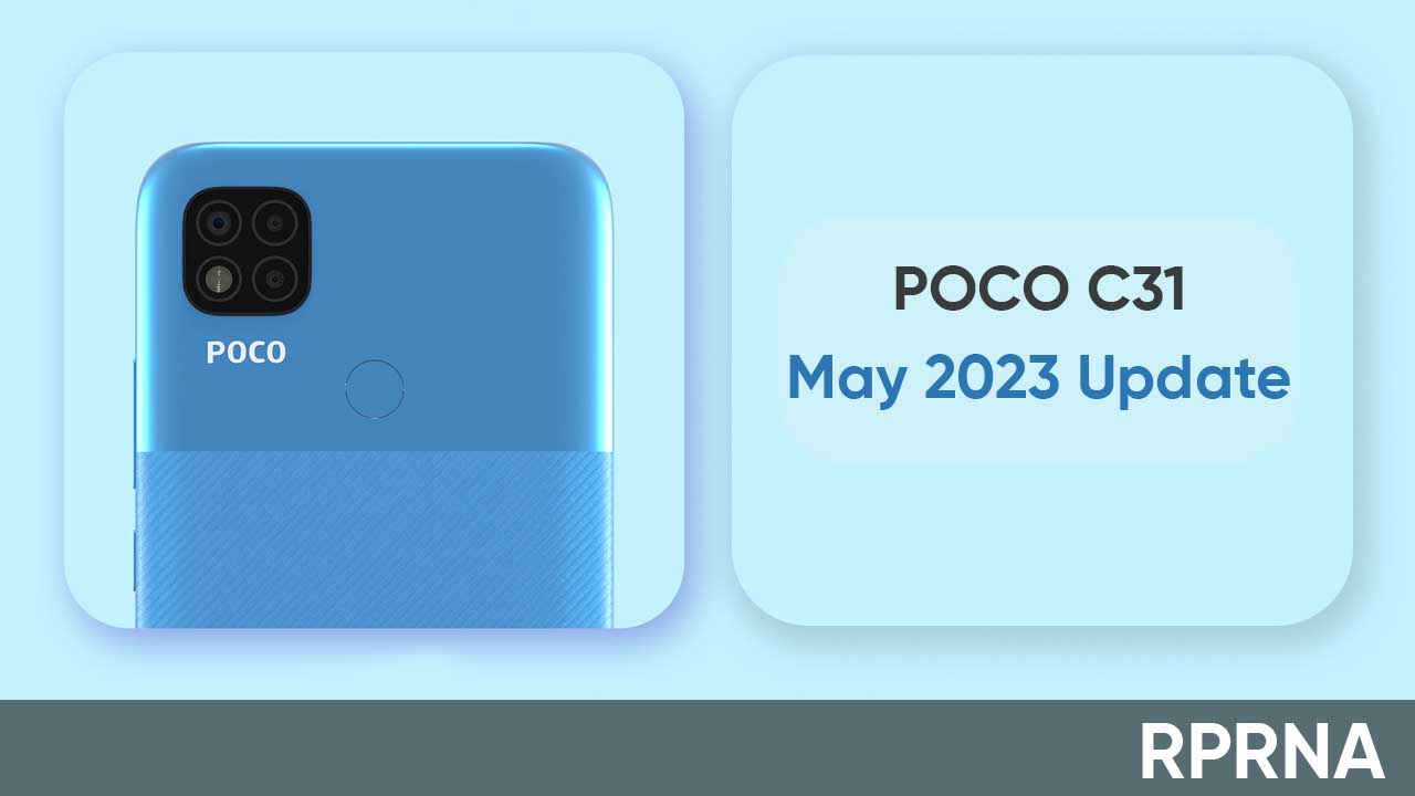 POCO C31 May 2023 update India