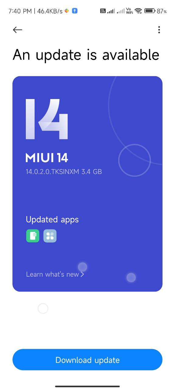 Redmi Note 10T MIUI 14 Android 13 India