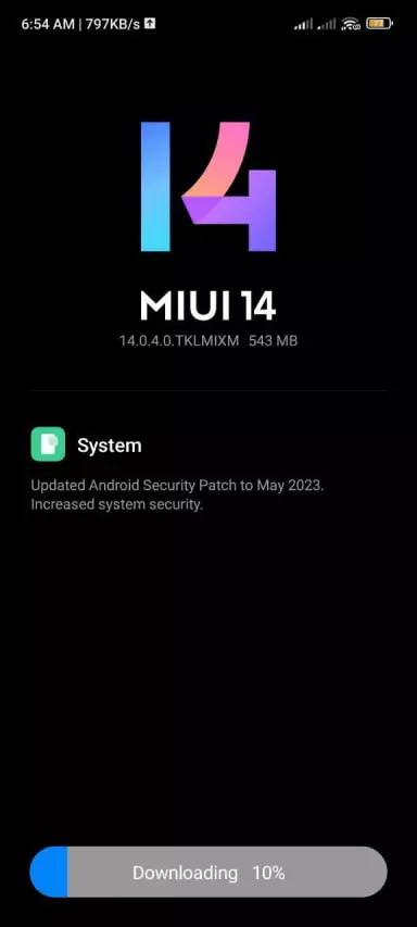 Redmi Note 10S May 2023 update