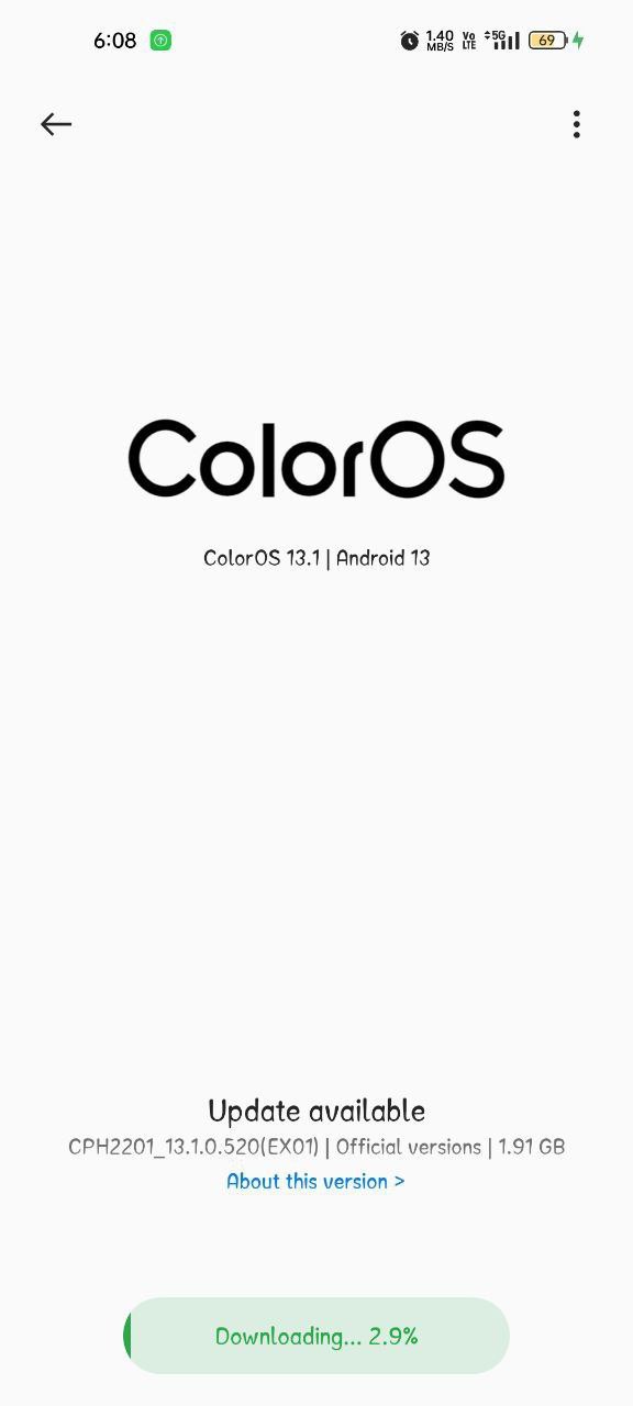 OPPO Reno 5 Pro ColorOS 13.1
