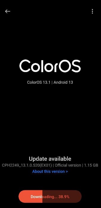 OPPO Reno 6 Pro ColorOS 13.1