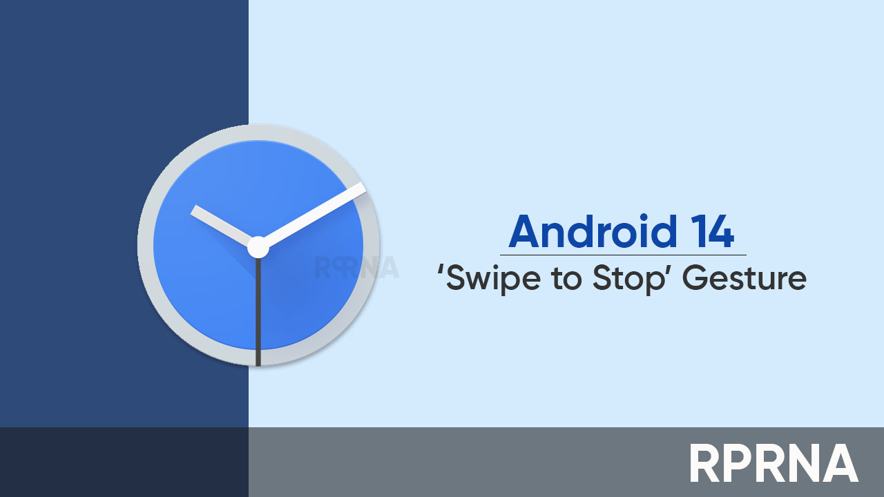 Android 14 Swipe to Stop Clock