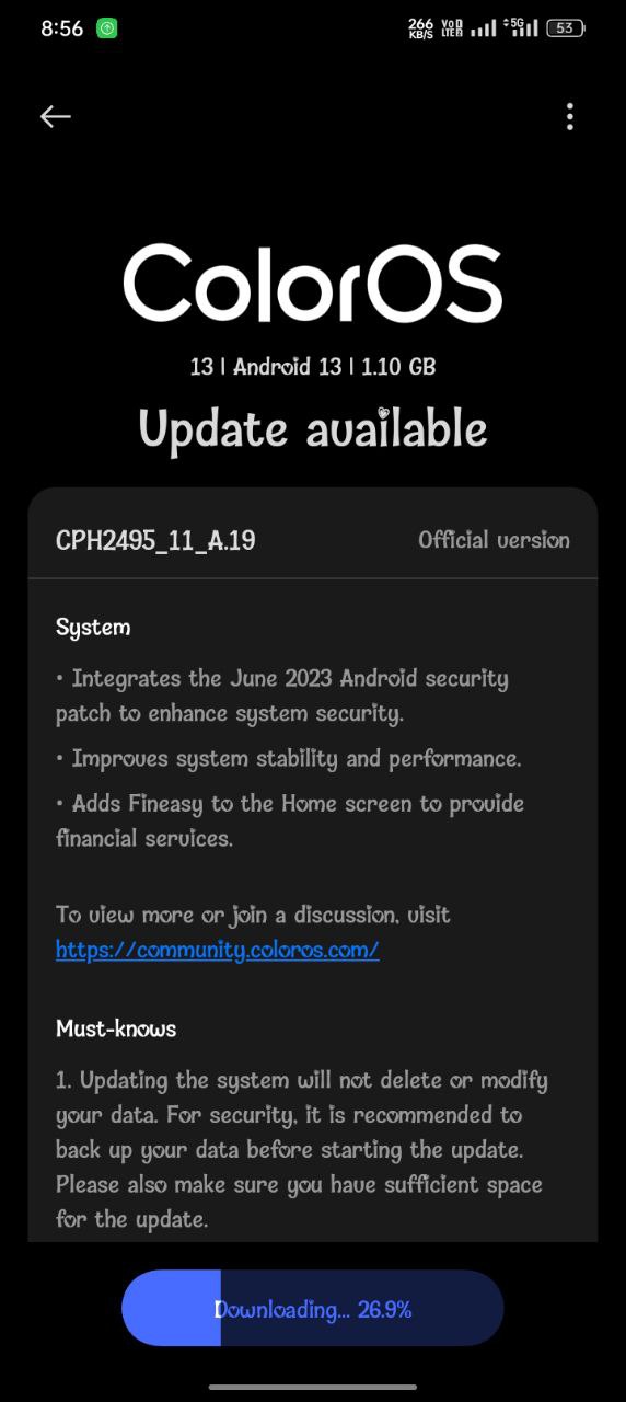 OPPO A78 June 2023 optimizations
