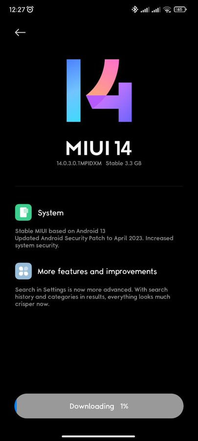 POCO X5 Android 13 MIUI 14 update