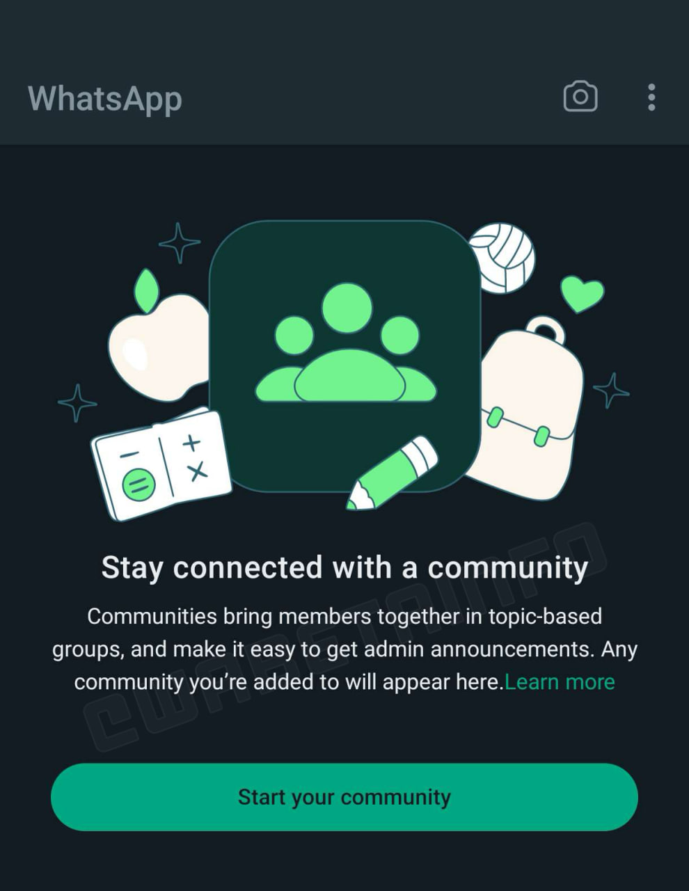 WhatsApp message pin duration