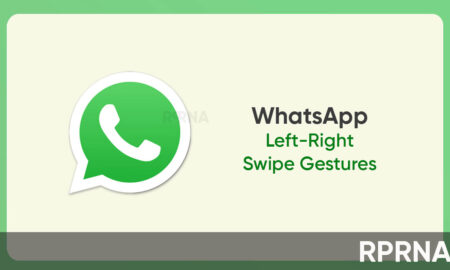 WhatsApp swipe gestures
