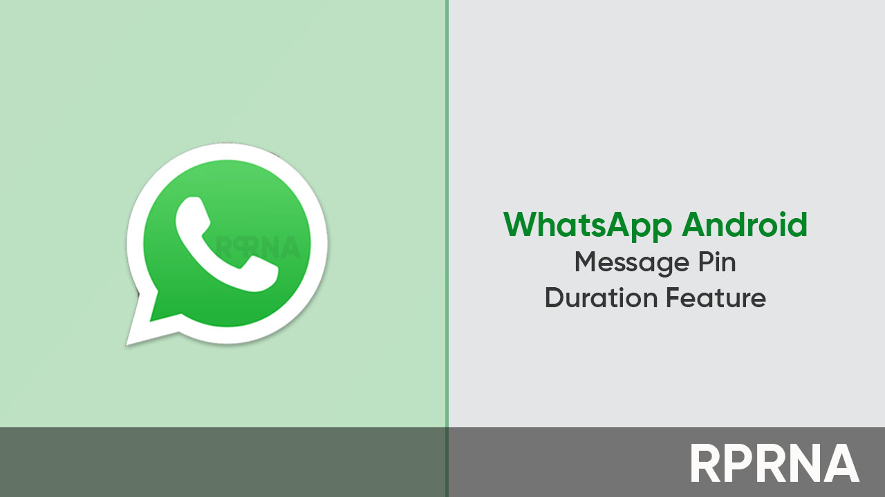 WhatsApp message pin duration