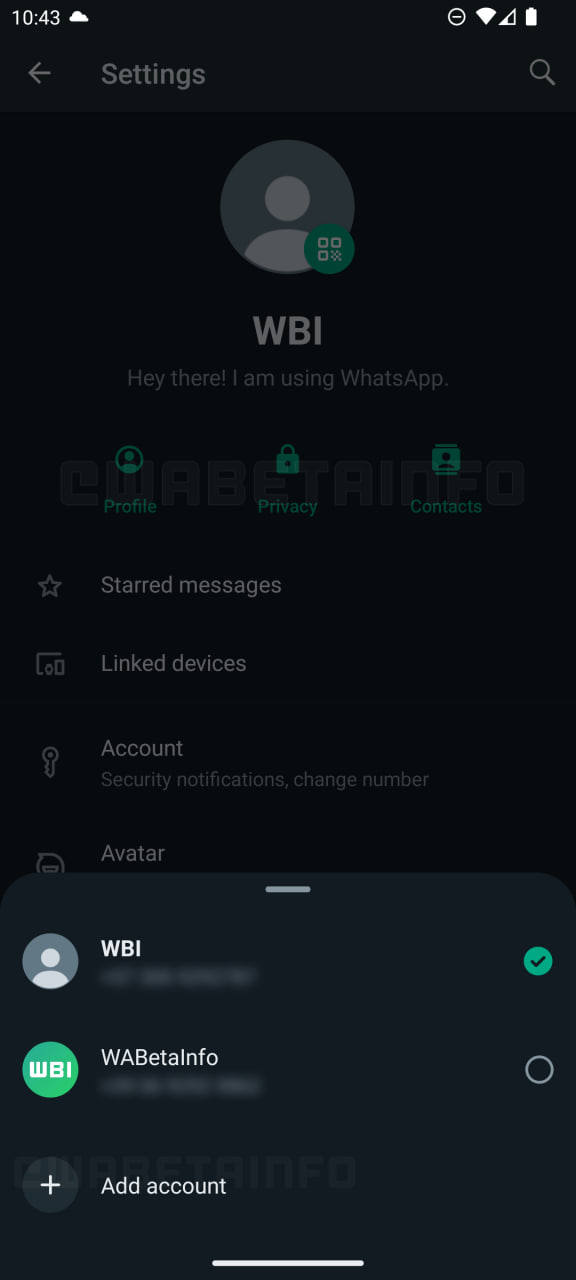 WhatsApp multi-account update