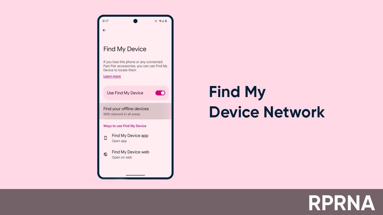 Find My Device location privacy settings