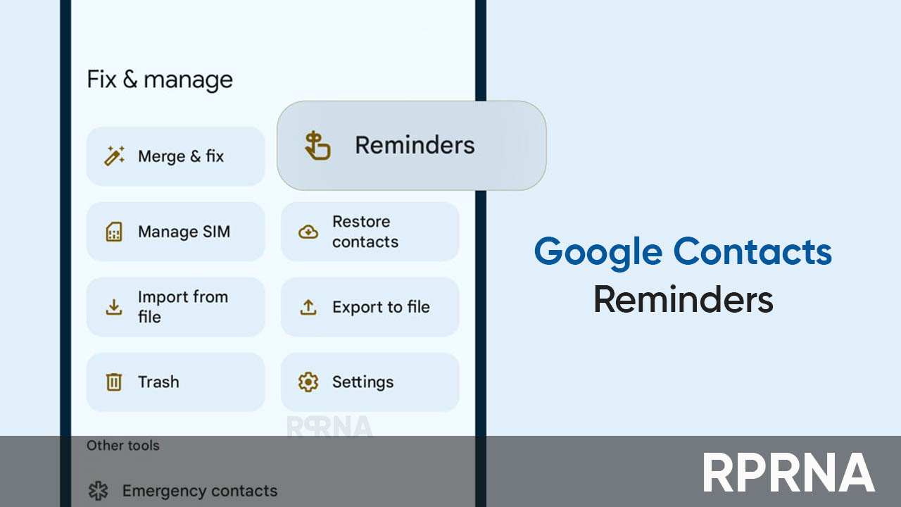 Google Contacts reminders