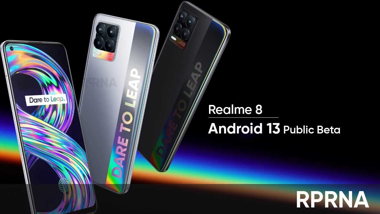 Realme 8 Android 13 public beta