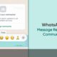 WhatsApp message reaction community