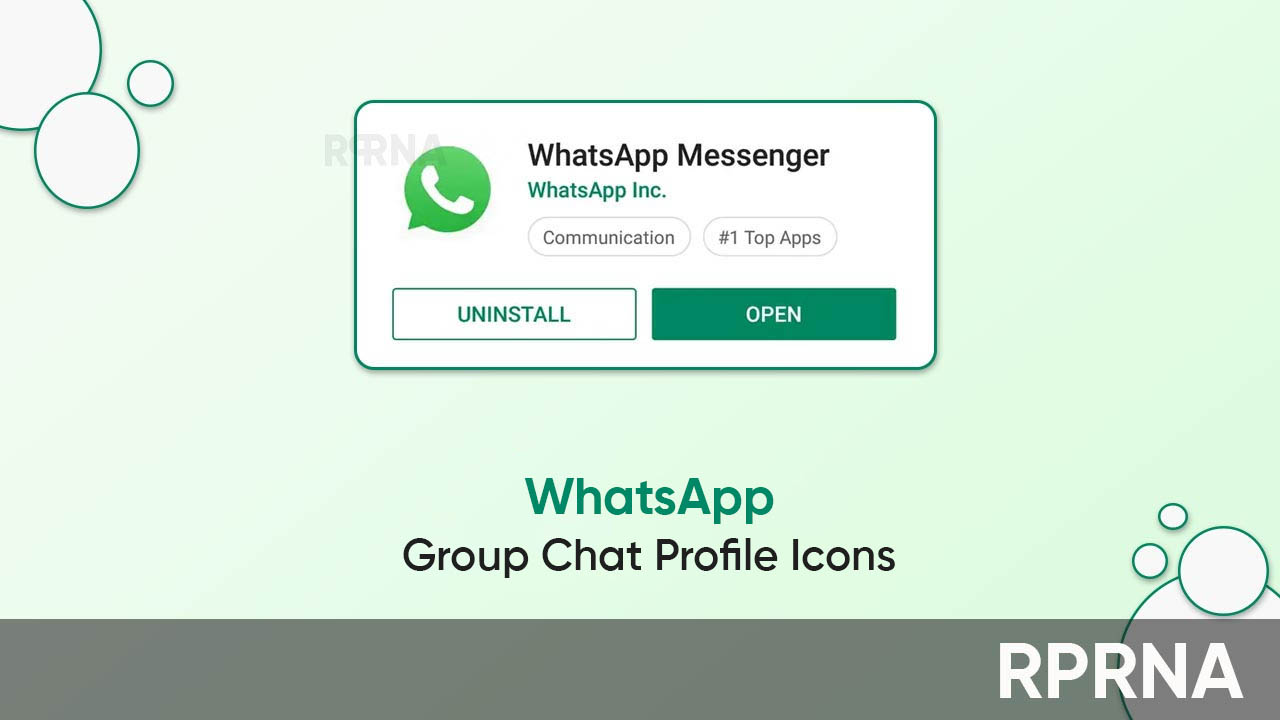 WhatsApp group chat profile icons