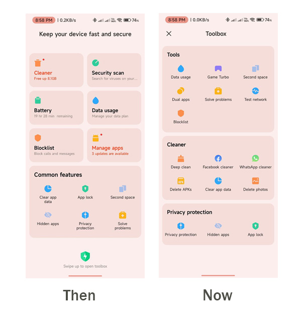 Xiaomi Security App UI