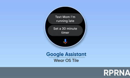 Google Assistant Wear OS tile shortcuts