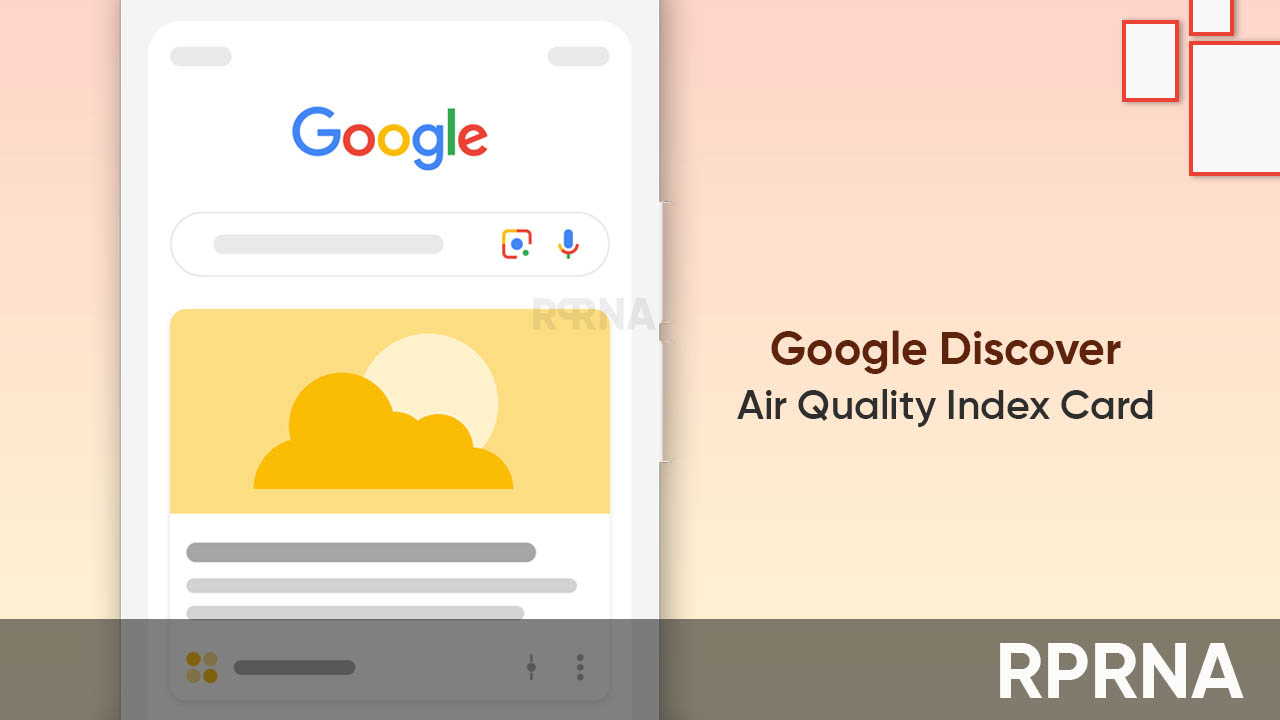 Google Discover air quality
