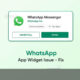 WhatsApp app widget issue update