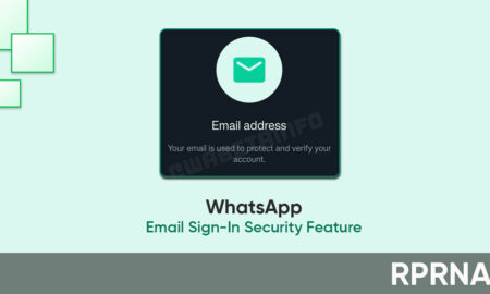 WhatsApp email sign-in security feature