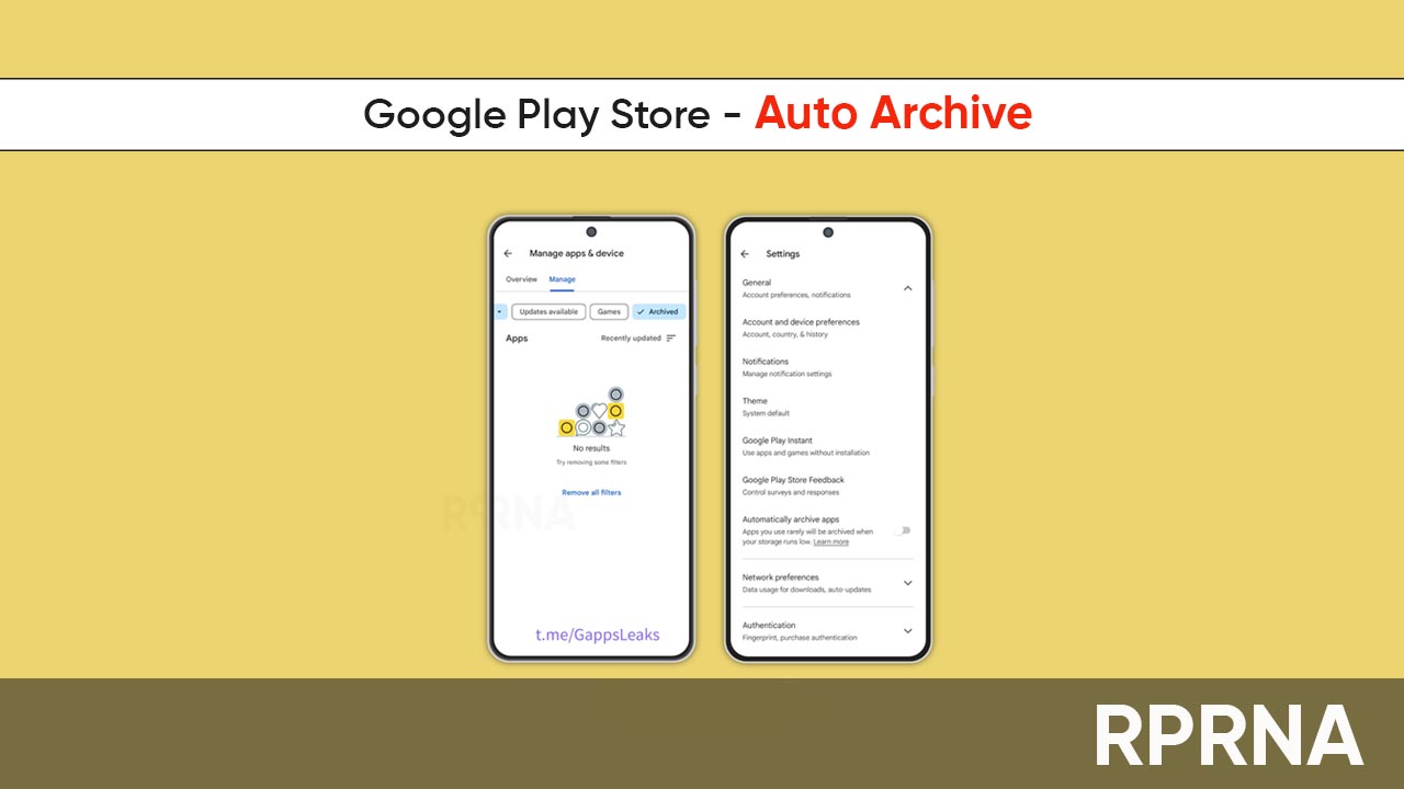 Google Play Store Auto Archive