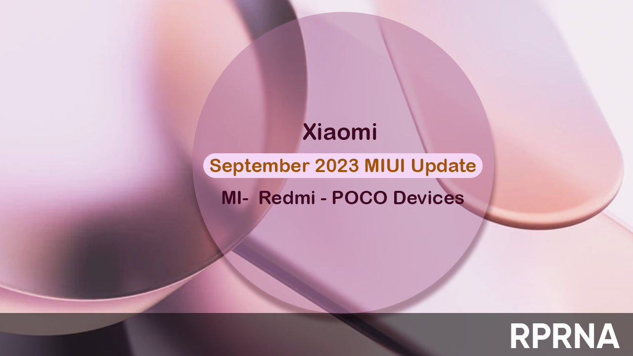 Xiaomi devices September 2023 update