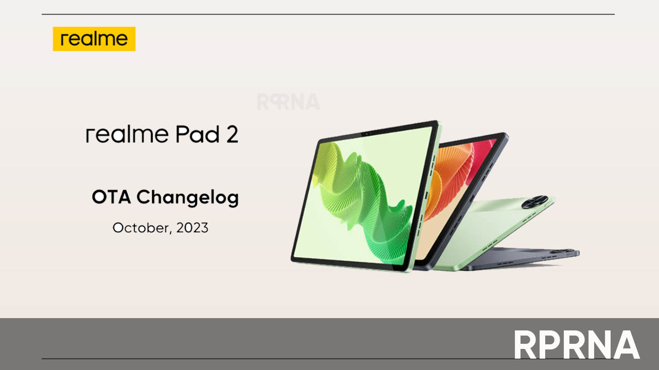 October 2023 update Realme Pad 2