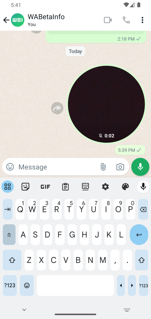 WhatsApp video message forwarding 