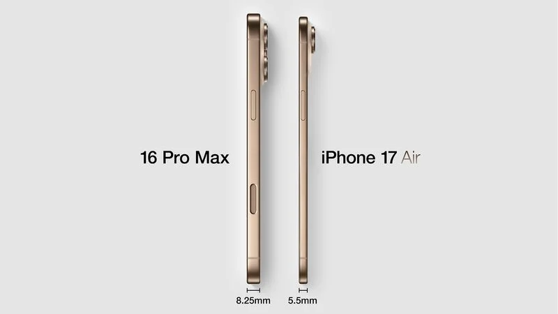 iPhone 17 Air and 17 Pro Max: Same size, different thickness